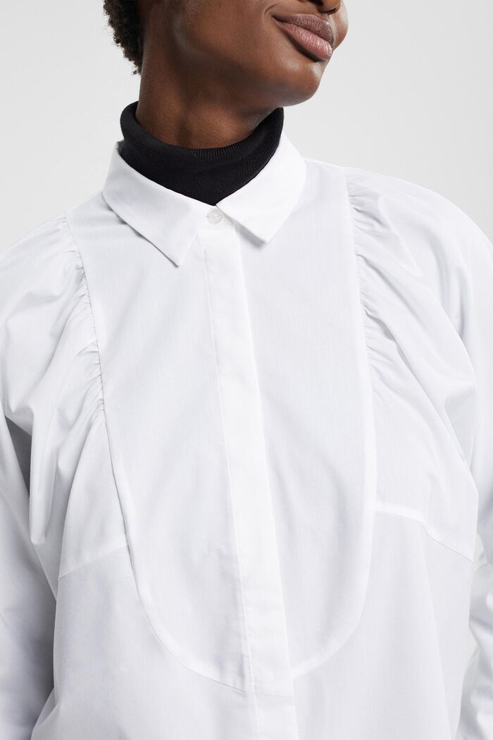 Poplin shirt blouse, WHITE, detail image number 2