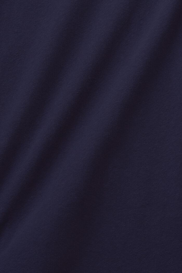 Cotton-Linen Polo Shirt, NAVY, detail image number 4