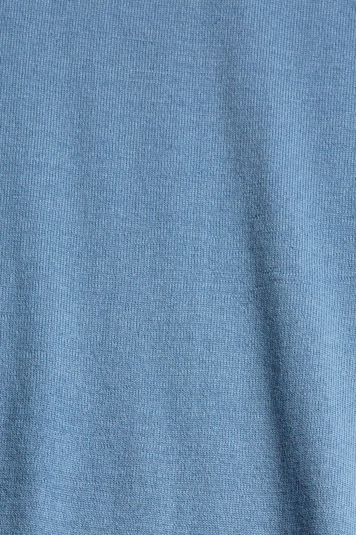 Jumper made of 100% RWS wool, GREY BLUE, detail image number 4