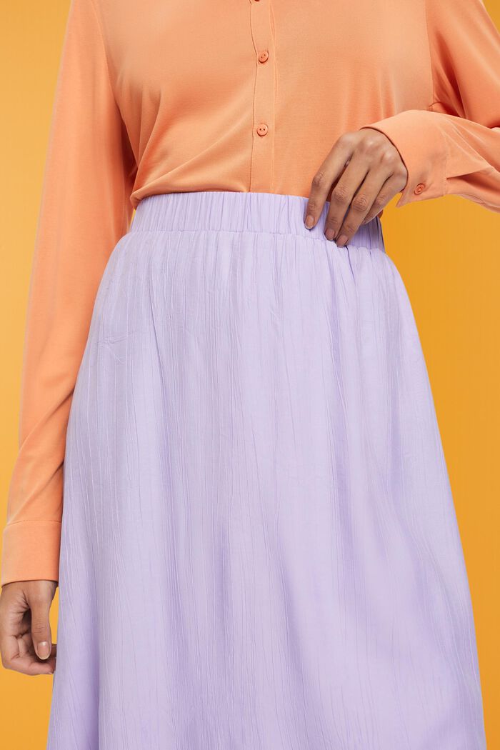 Crinkled midi skirt, LAVENDER, detail image number 2