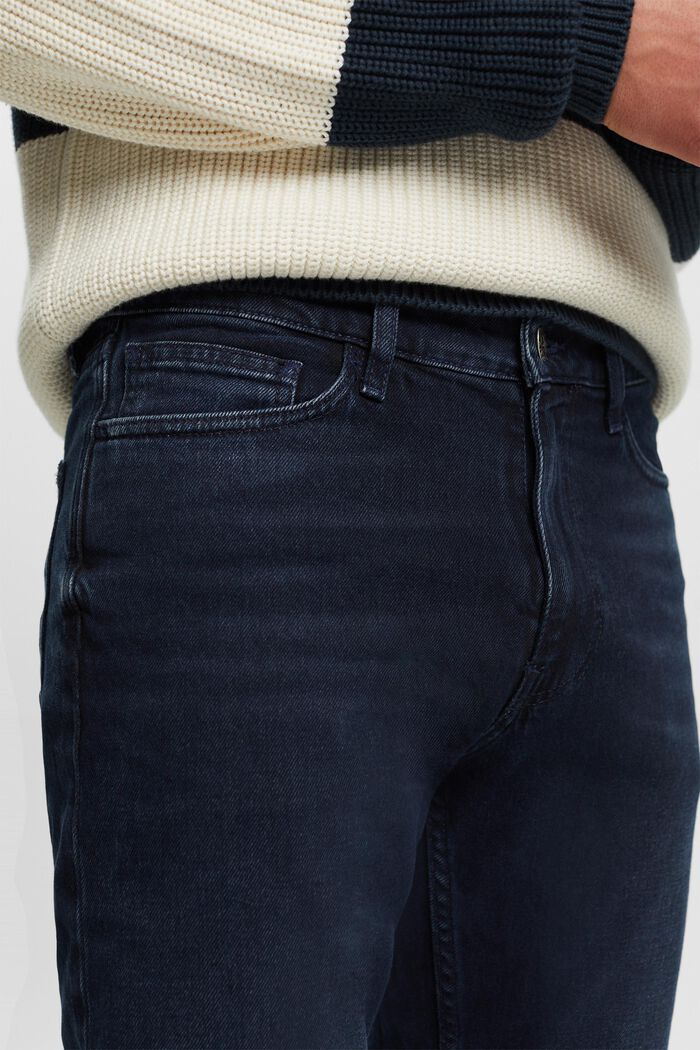 Mid-Rise Straight Fit Jeans, BLUE BLACK, detail image number 5