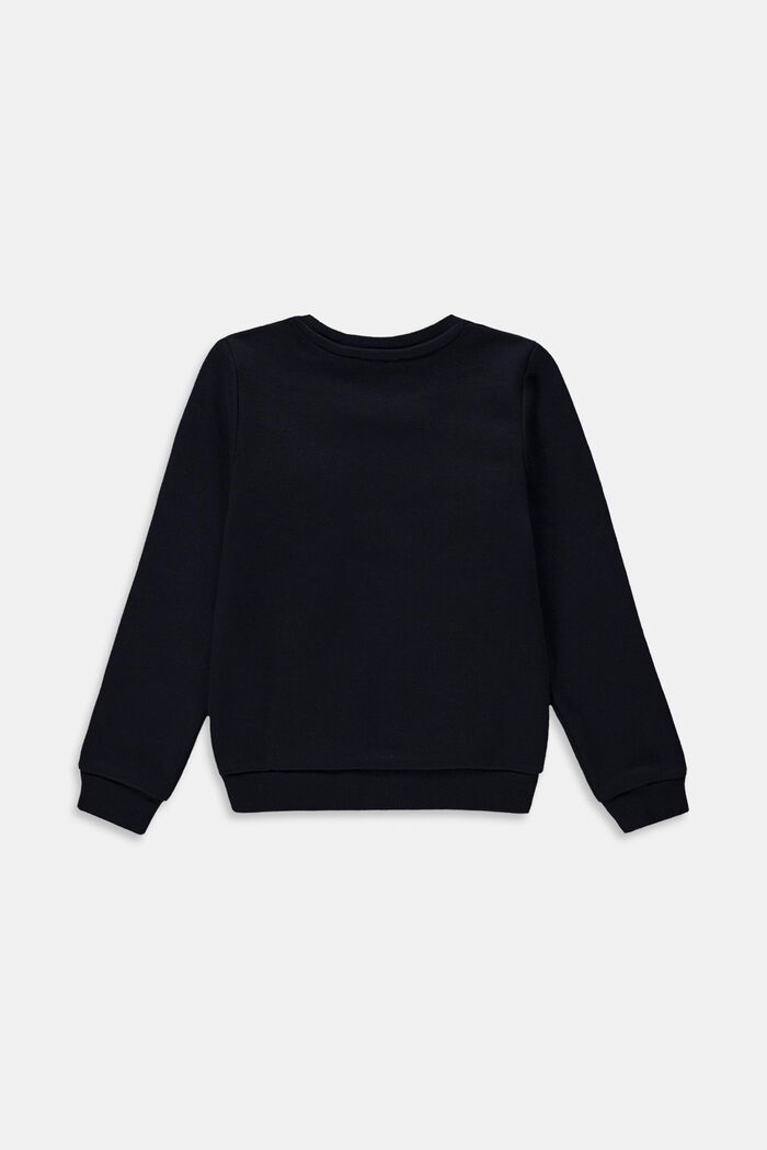 Sweatshirt with a glitter print, NAVY, detail image number 1