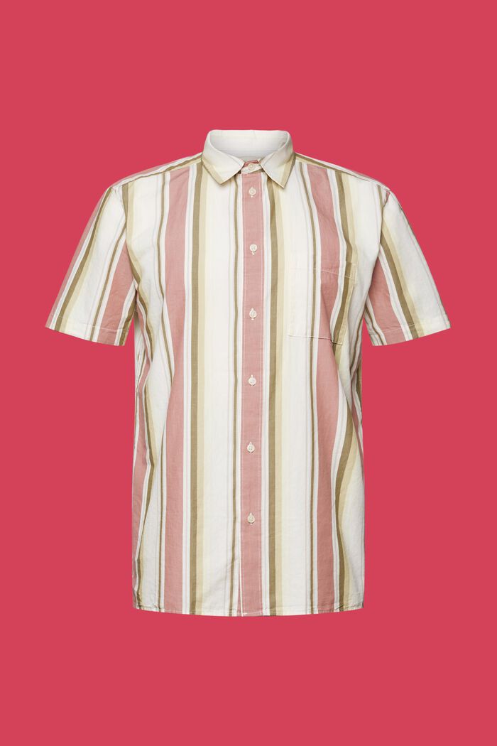 Patterned short sleeve shirt, 100% cotton, DARK OLD PINK, detail image number 5