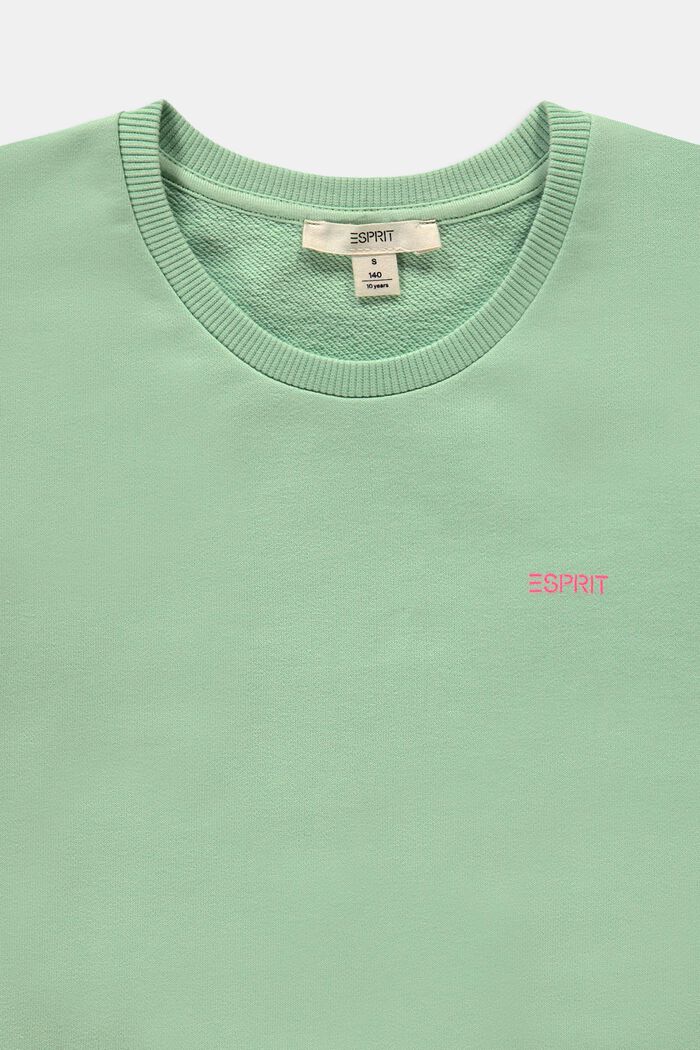 Sweatshirt with small logo print, PISTACCHIO GREEN, detail image number 2