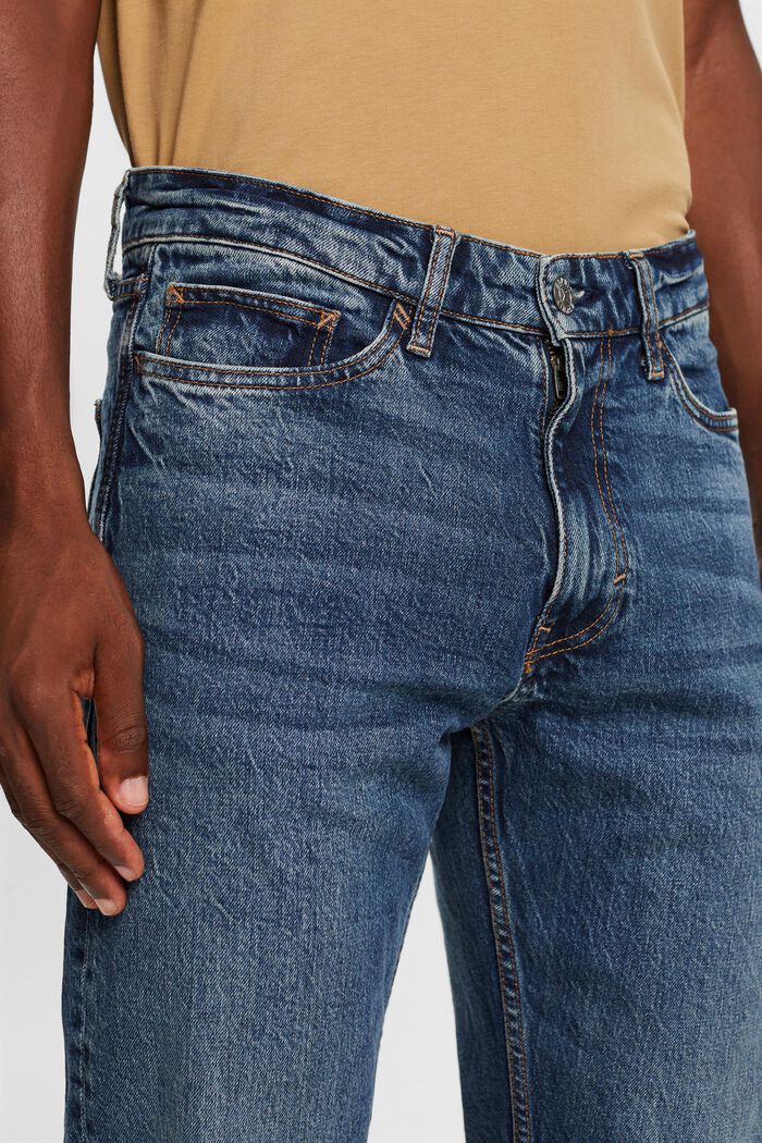 Straight Mid-Rise Jeans, BLUE LIGHT WASHED, detail image number 1