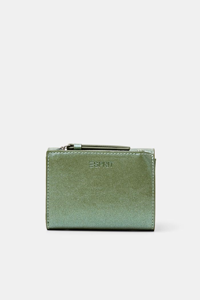 Glossy Fold-Over Wallet, LIGHT AQUA GREEN, detail image number 2
