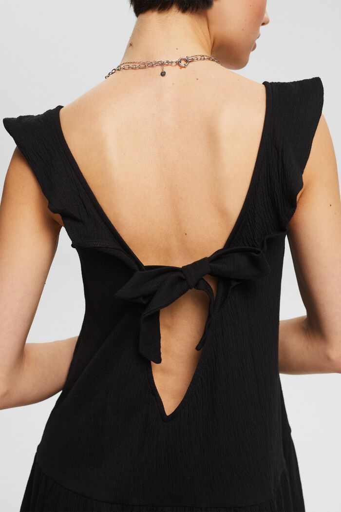 Dress with a deep back neckline, BLACK, detail image number 3