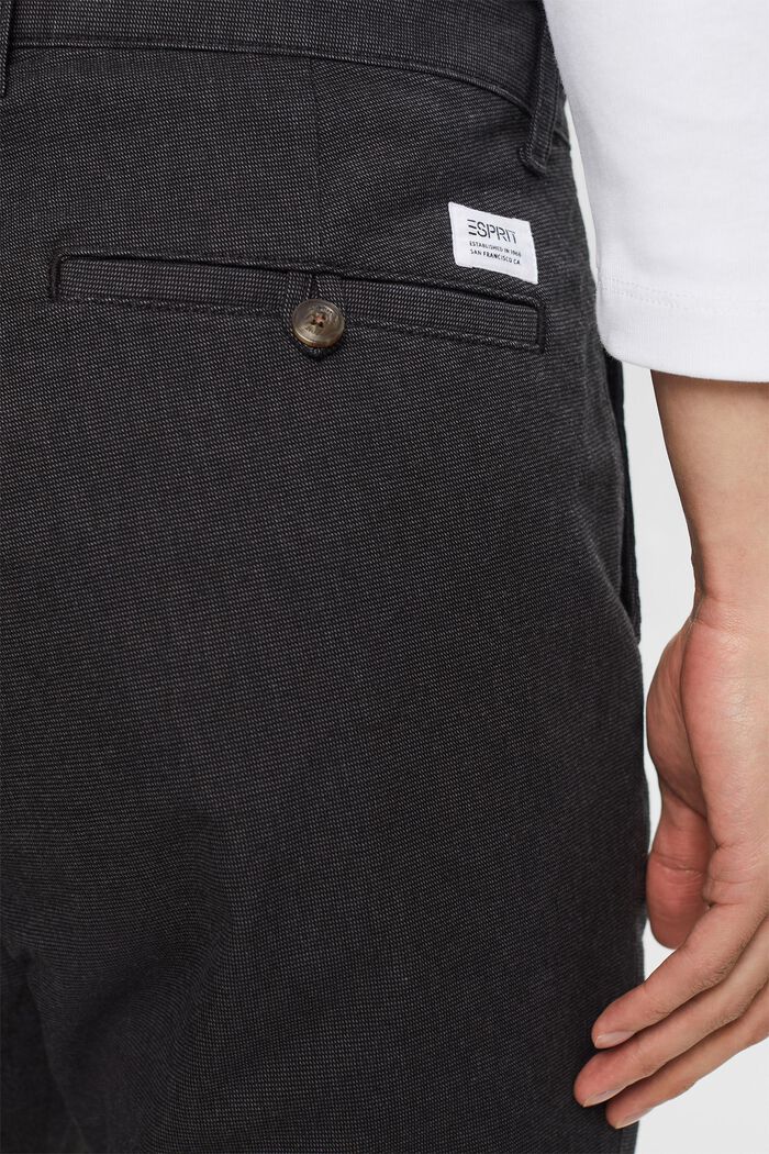 Slim Leg Brushed Chino Trousers, ANTHRACITE, detail image number 4
