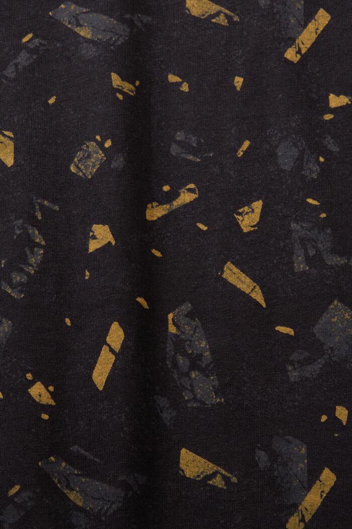 Cotton All-Over Print T-Shirt, BLACK, detail image number 5