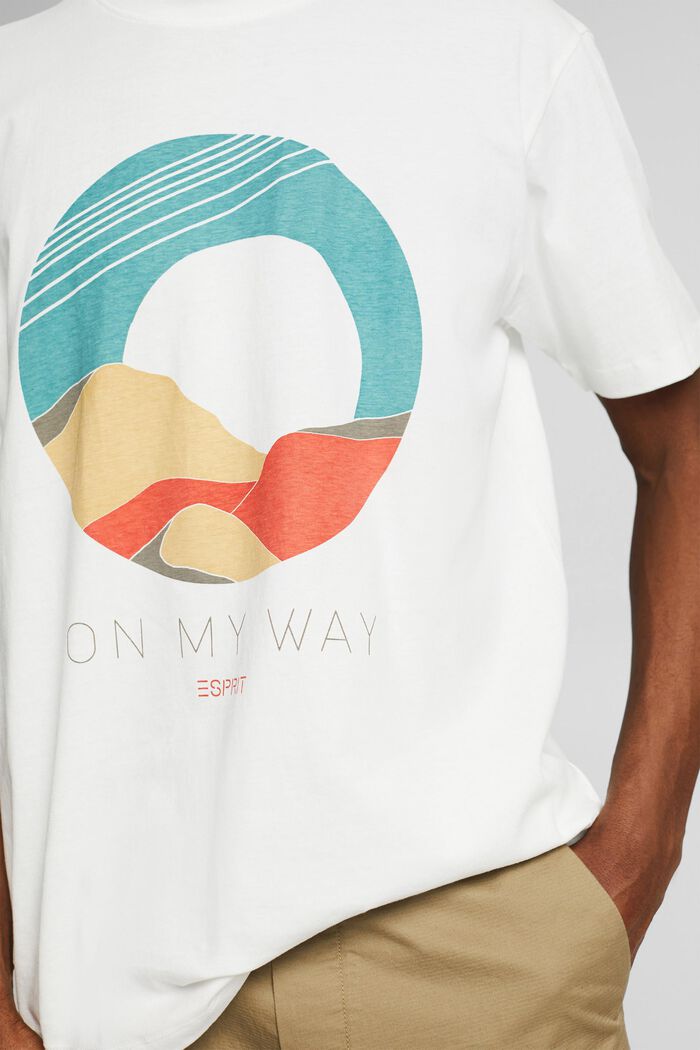 Printed T-shirt made of organic cotton, OFF WHITE, detail image number 1