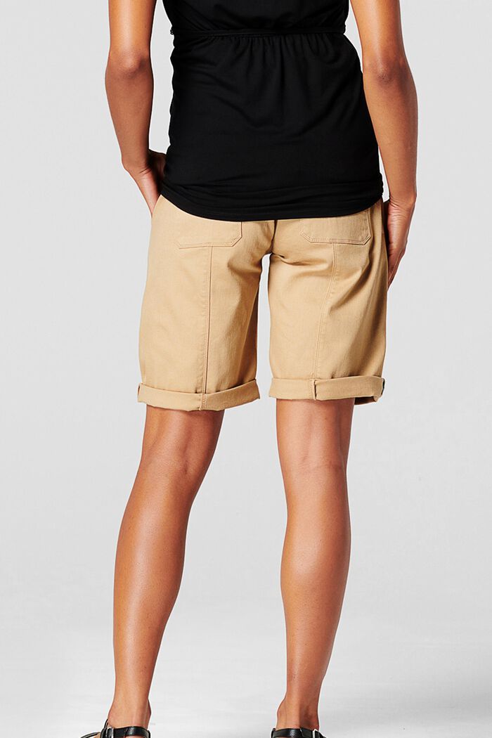 Shorts with an over-bump waistband and a belt, SAND, detail image number 1
