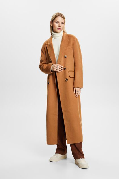Wool-Cashmere Double-Breasted Coat