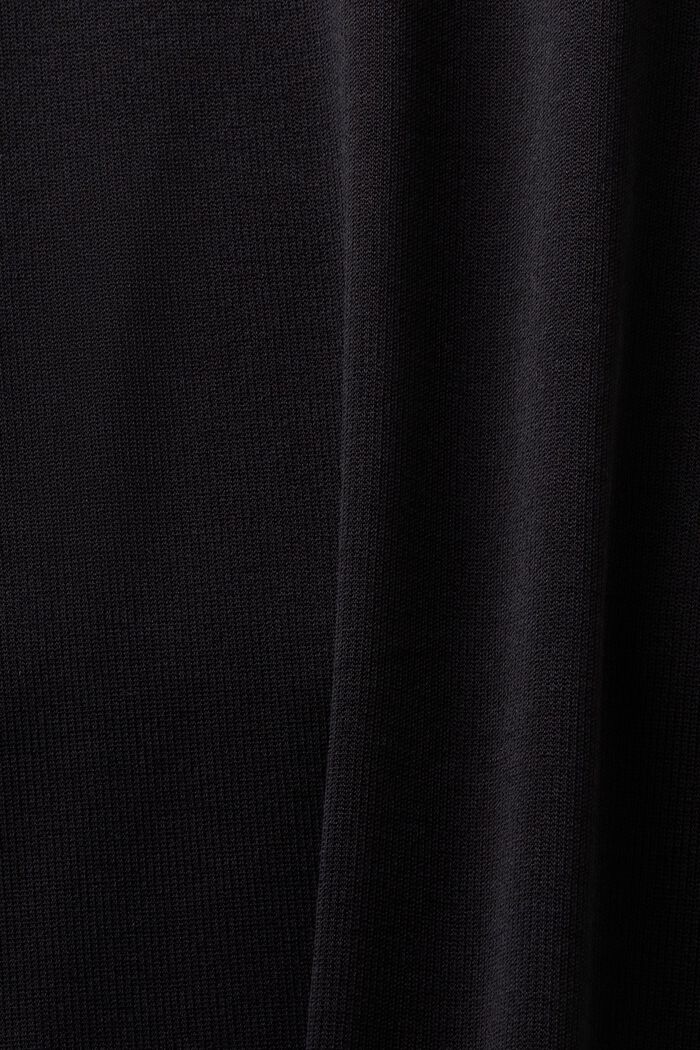 Jersey Mock-Neck T-Shirt, BLACK, detail image number 4