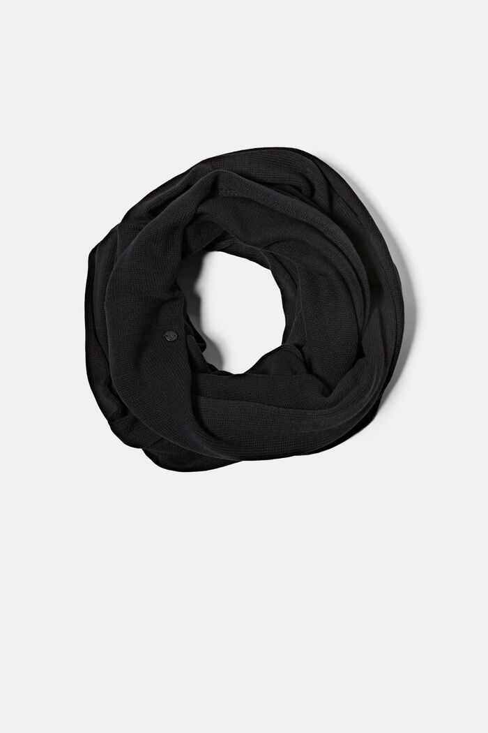 Knitted snood, BLACK, overview