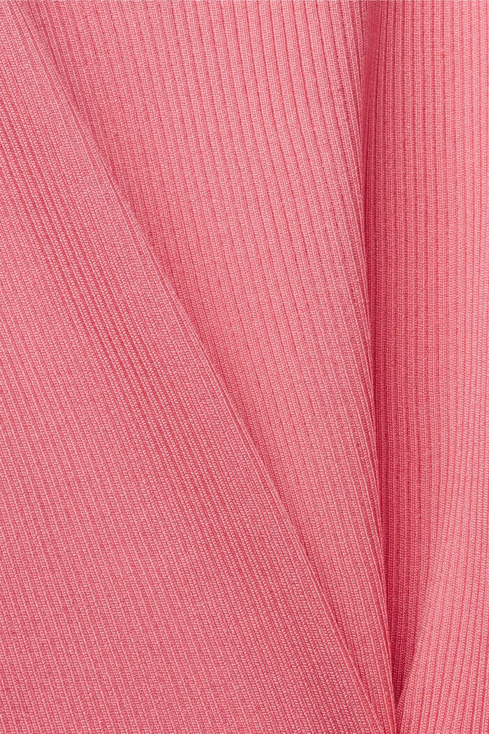 Short-sleeved jumper in a ribbed look, PINK FUCHSIA, detail image number 4