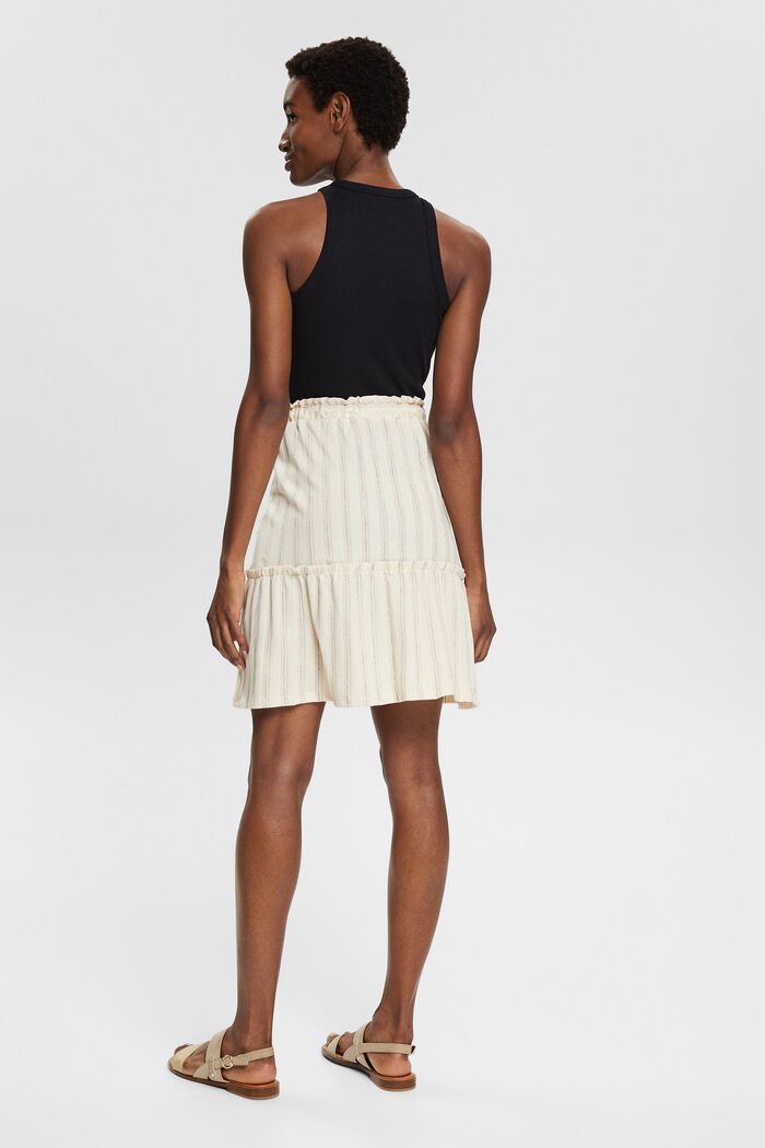 Drawstring skirt made of blended cotton, OFF WHITE, detail image number 4