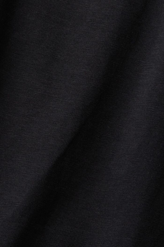 Loose T-shirt, 100% cotton, BLACK, detail image number 6