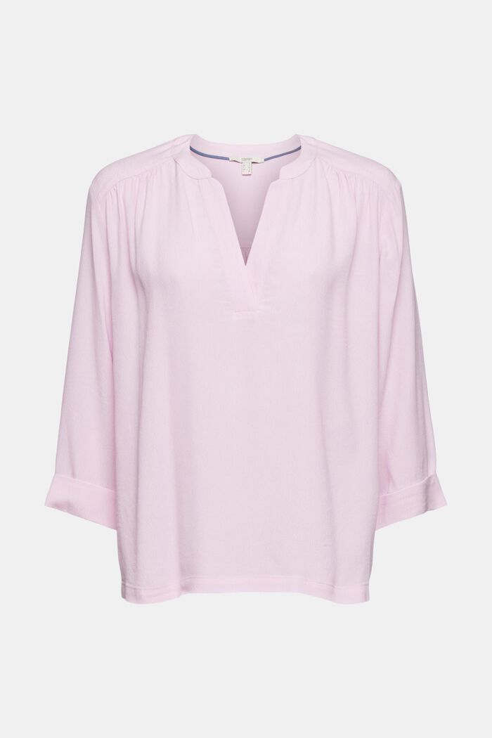 Blouse with 3/4-length sleeves, PINK, detail image number 5