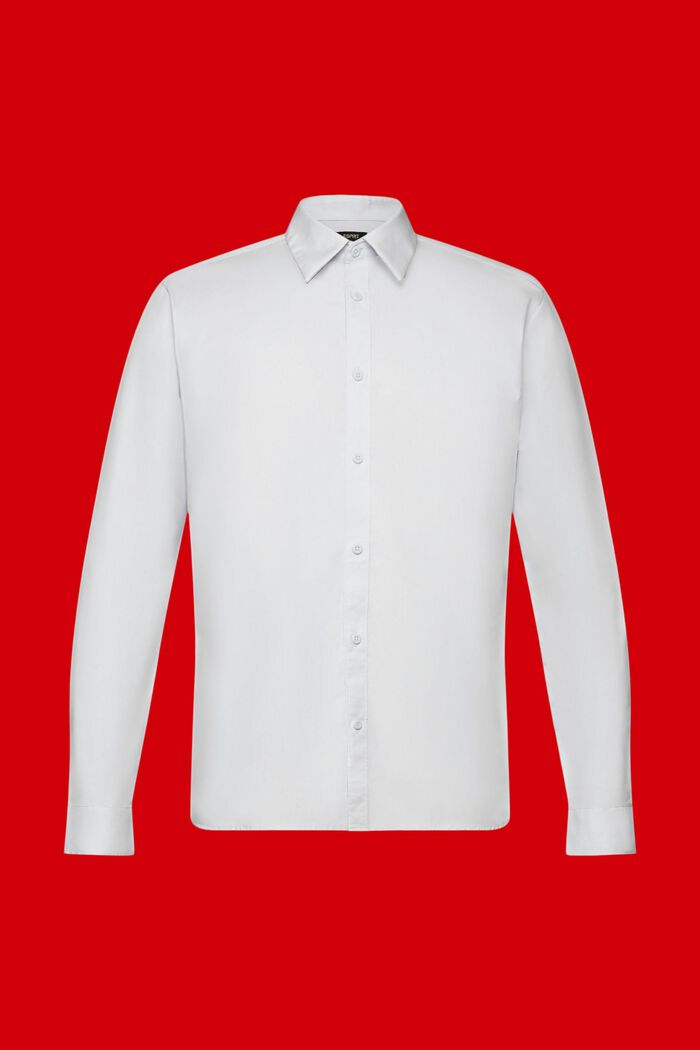 Slim fit cotton shirt, LIGHT BLUE, detail image number 5