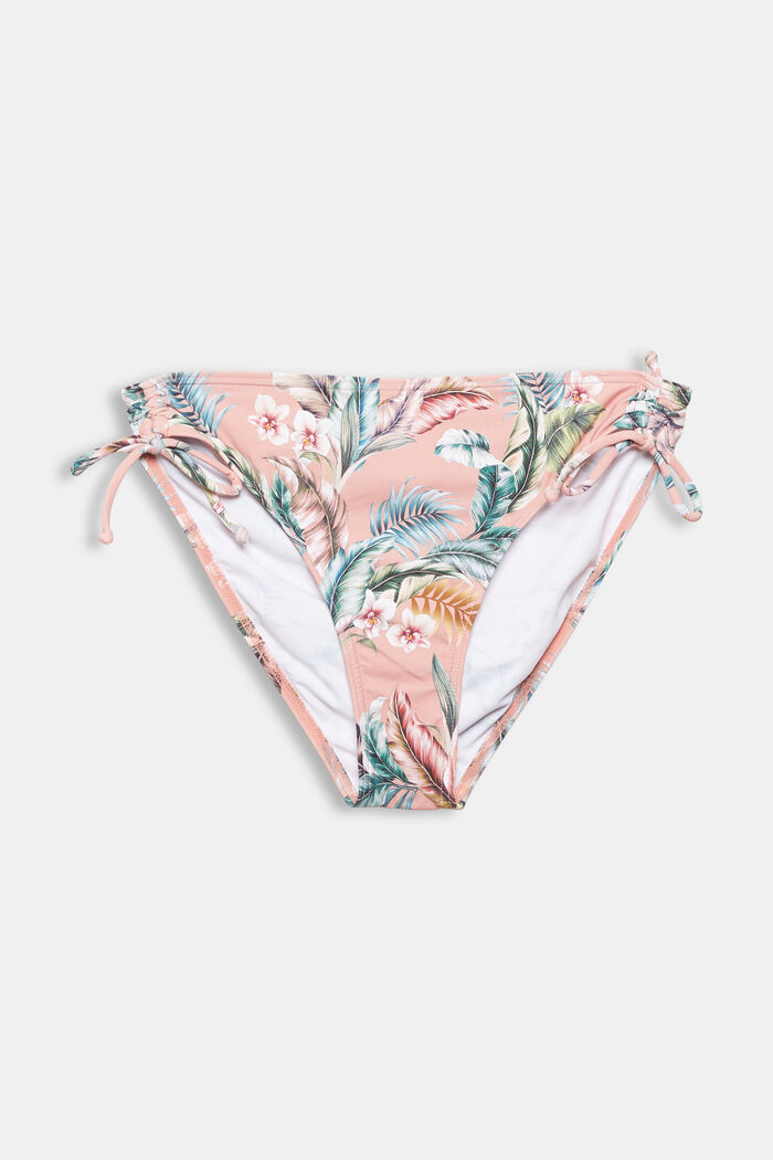 Recycled: briefs with a tropical print, SALMON, detail image number 1