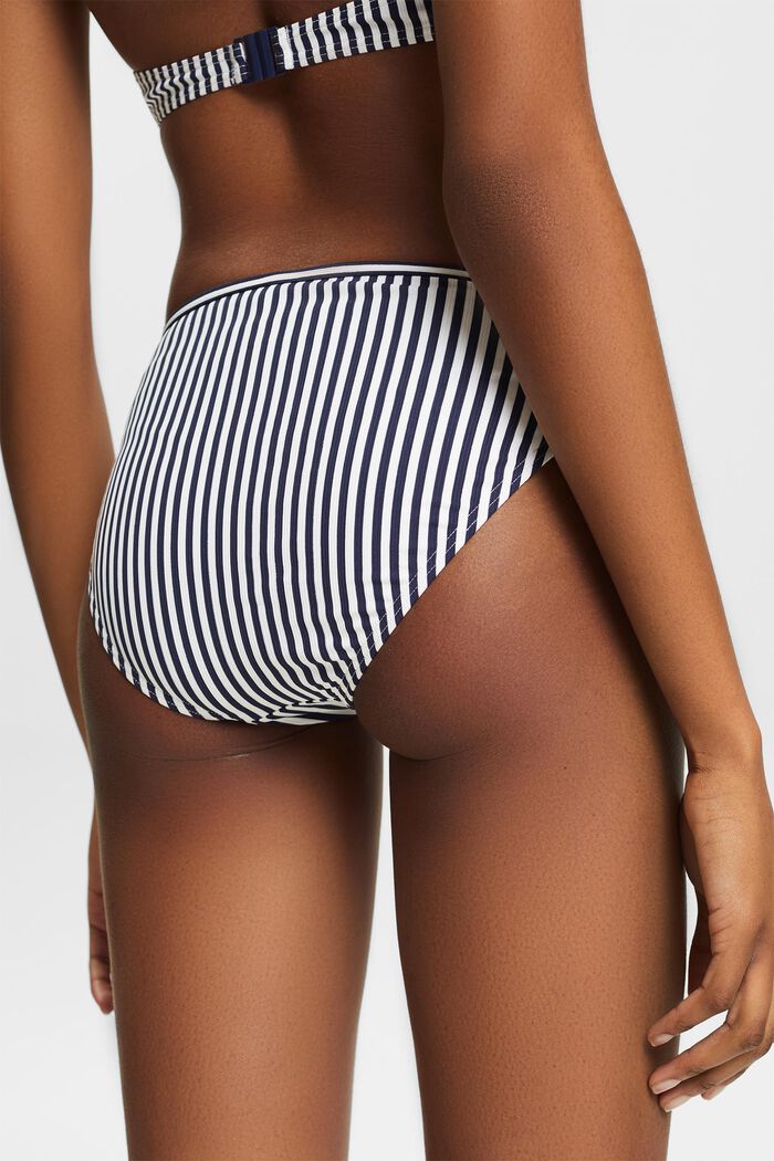 Striped Bikini Bottoms, NAVY, detail image number 1