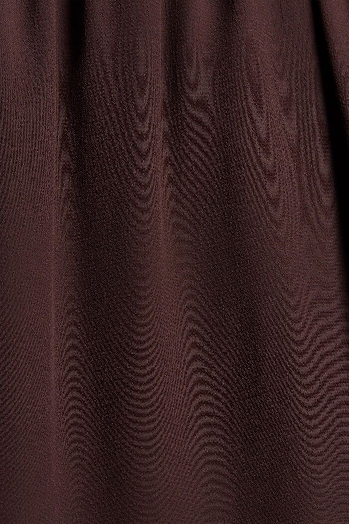 Dress with frills, LENZING™ ECOVERO™, BROWN, detail image number 4