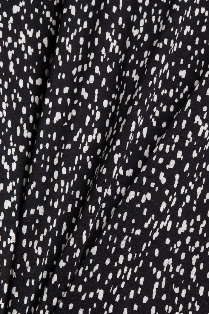 Patterned long sleeve top with TENCEL™, BLACK, detail image number 4