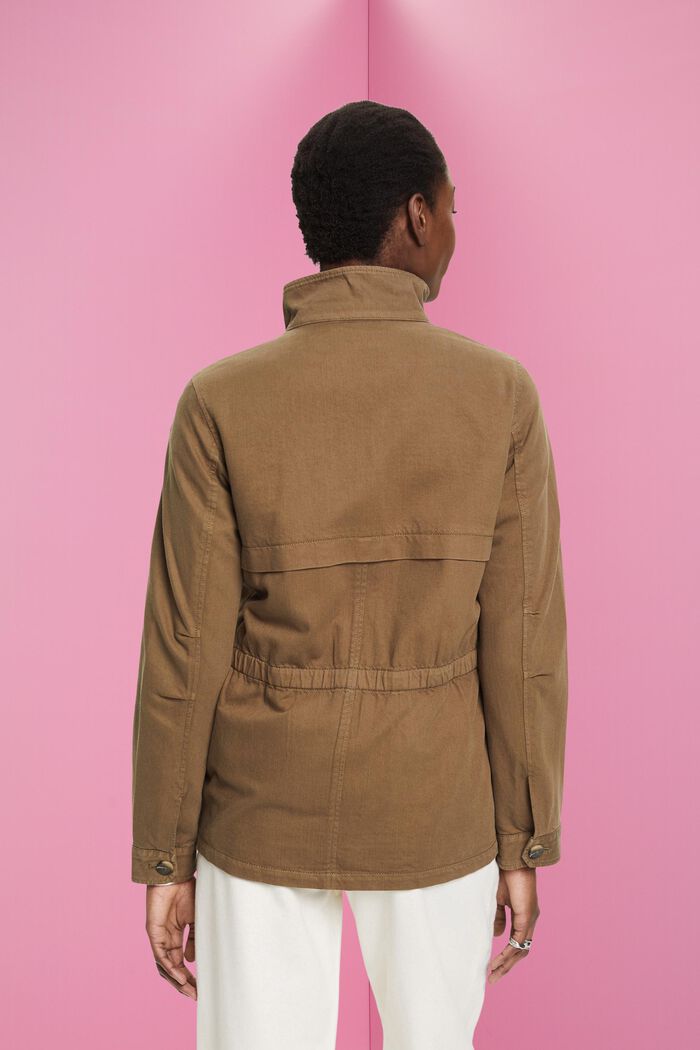 Utility jacket with elasticated waist, KHAKI GREEN, detail image number 3