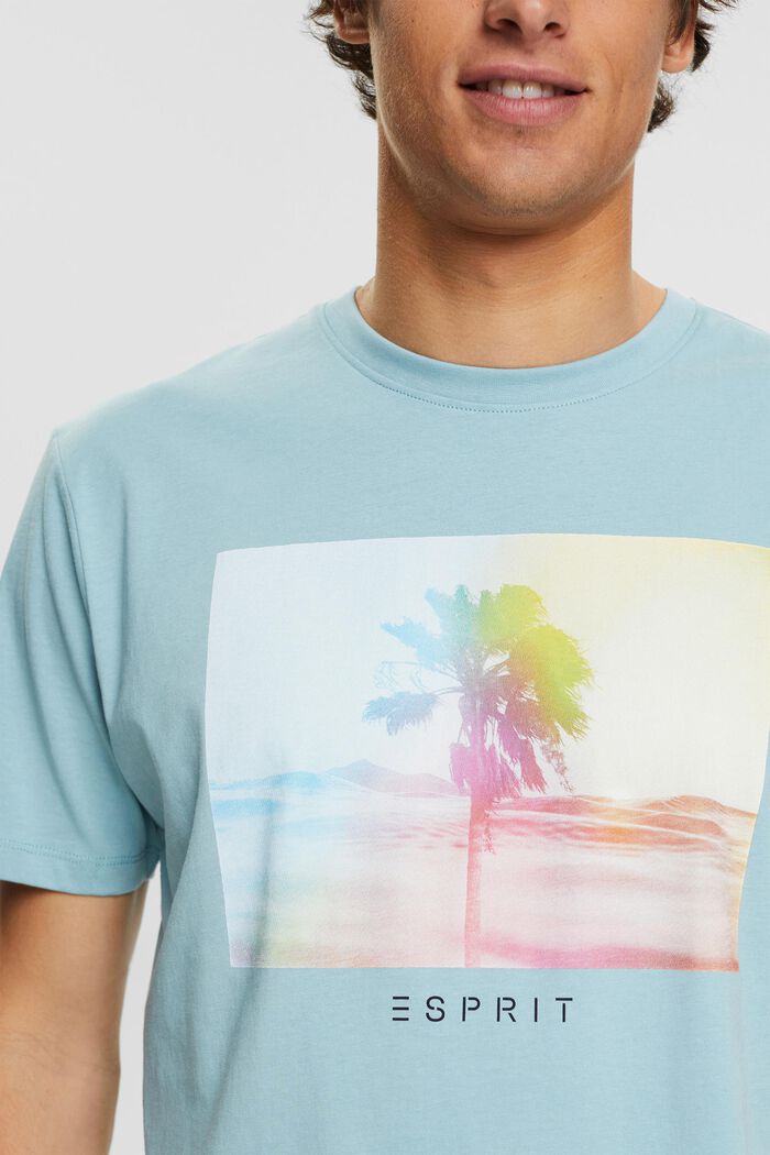 Jersey T-shirt with a print, LIGHT TURQUOISE, detail image number 0