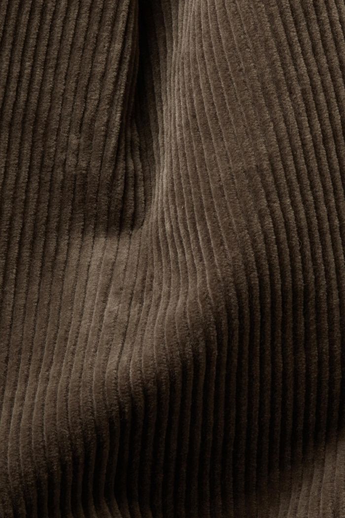 Wide Leg Corduroy Trousers, BROWN GREY, detail image number 6