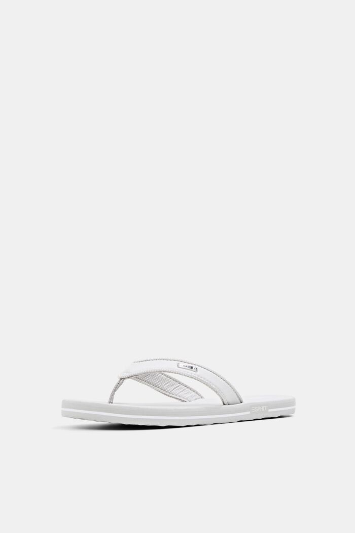 Thong sandals with fabric straps, LIGHT GREY, detail image number 2