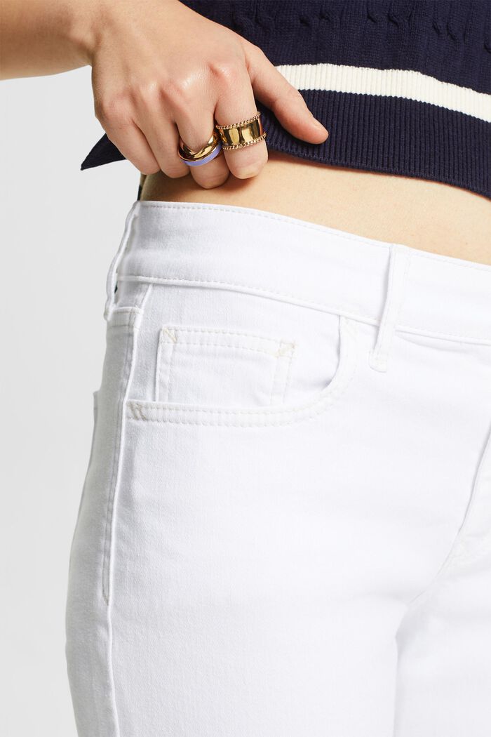 Mid Slim Jeans, WHITE, detail image number 4
