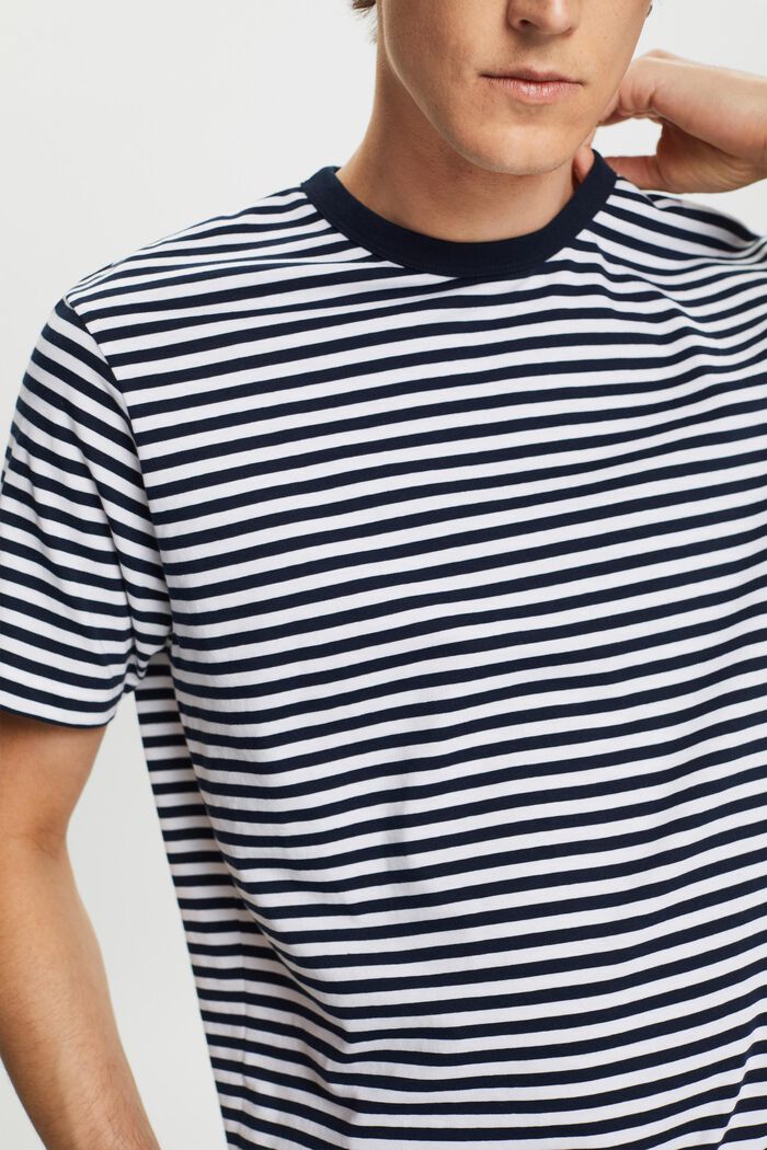 Striped jersey T-shirt, 100% cotton, WHITE, detail image number 2