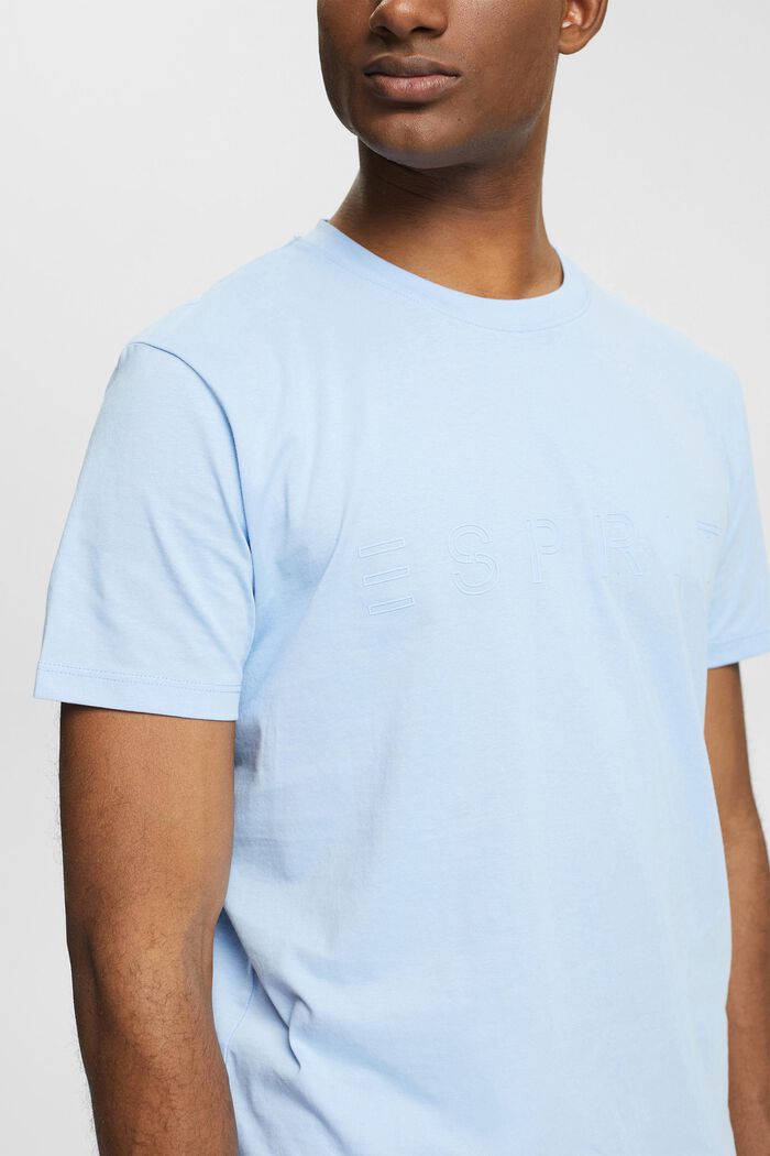 Jersey T-shirt with a logo print, LIGHT BLUE, detail image number 1