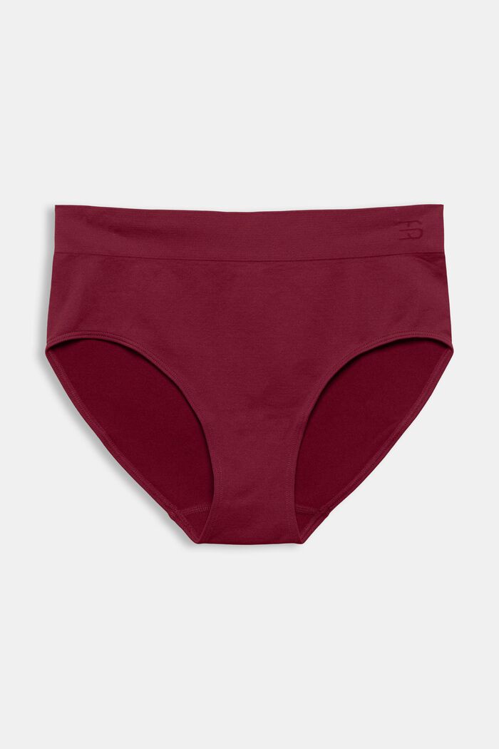 Recycled: soft and comfy, mid-rise briefs, DARK RED, overview