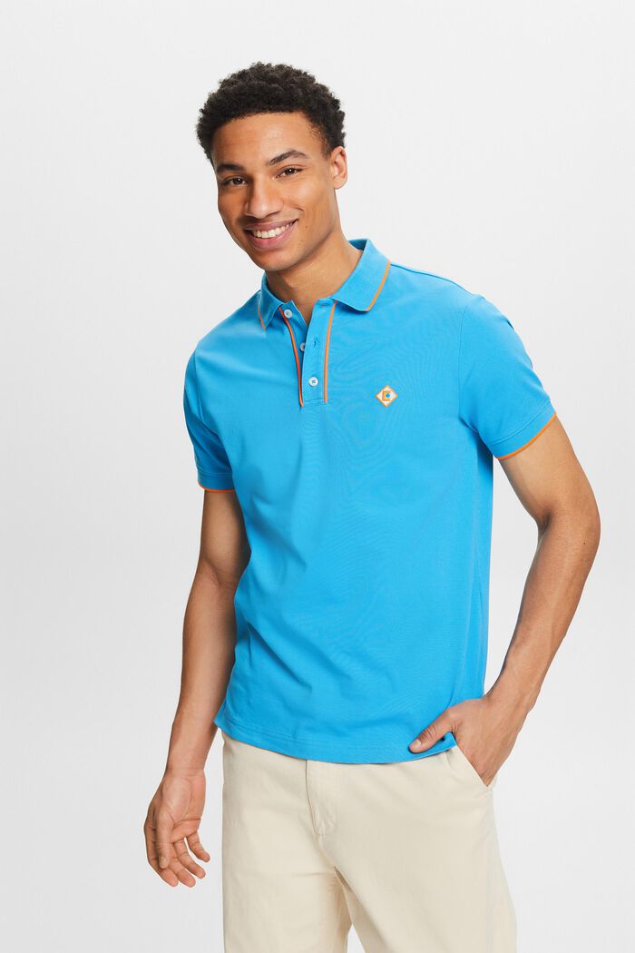 Logo Polo T-Shirt, BLUE, detail image number 0