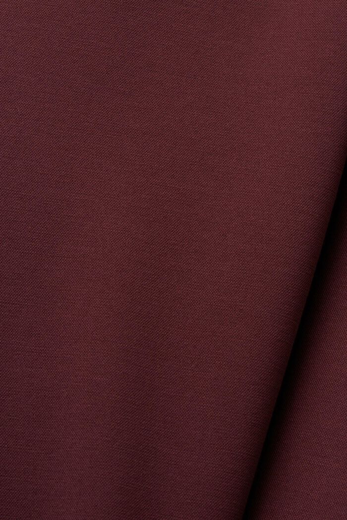 Single-breasted piqué jersey blazer, BORDEAUX RED, detail image number 4