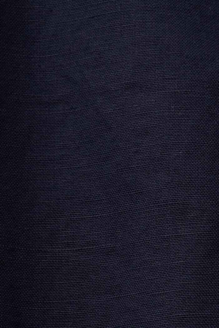 Shorts with a tie belt, cotton-linen blend, NAVY, detail image number 6