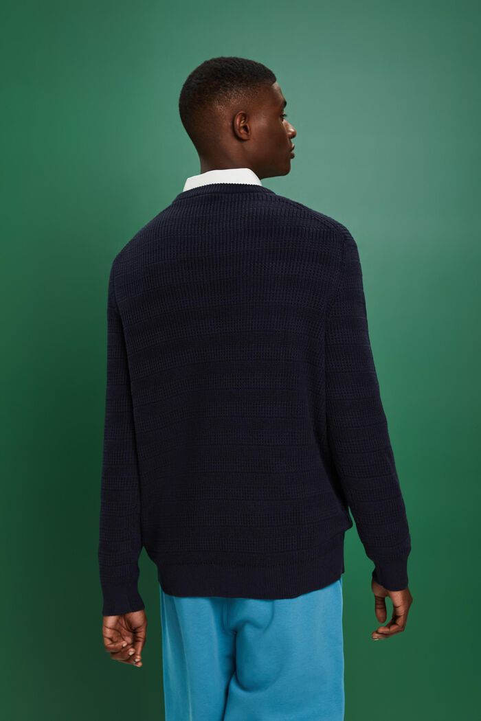 Structured Crewneck Sweater, NAVY, detail image number 4