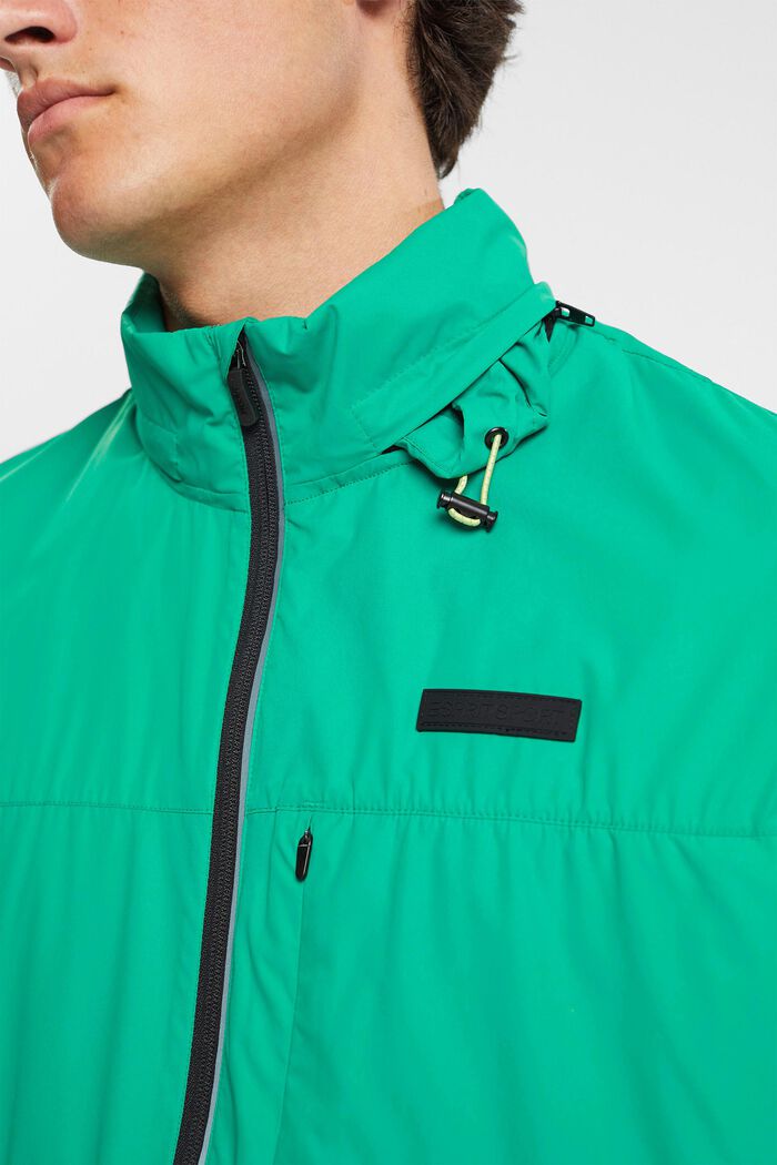 Jacket with concealed hood, GREEN, detail image number 2