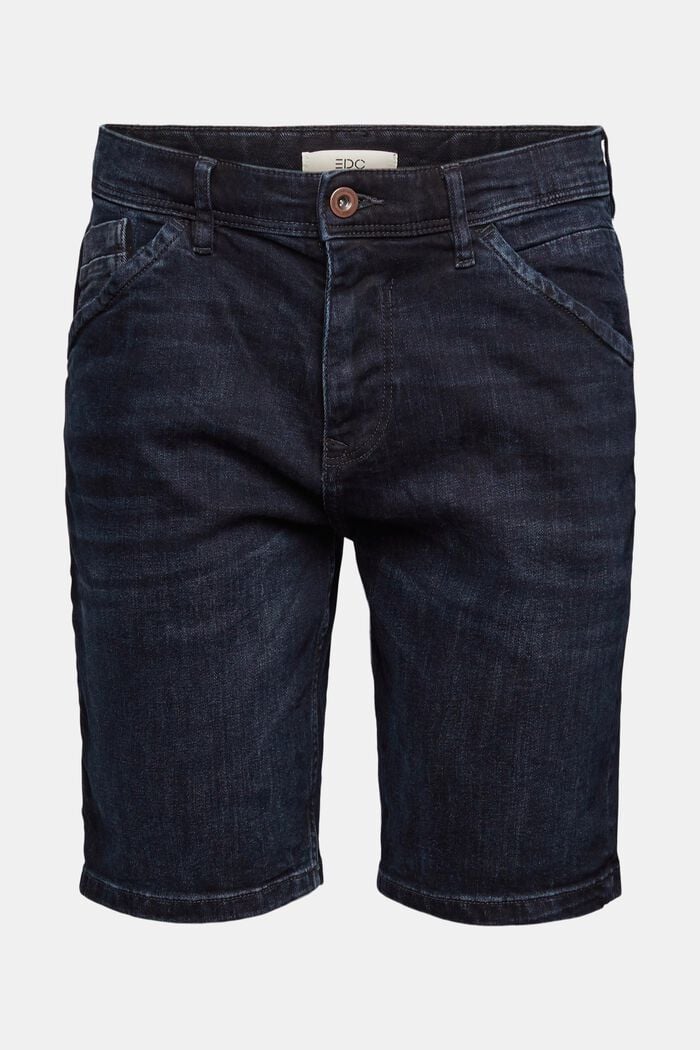 Denim shorts in cotton, BLUE BLACK, detail image number 7