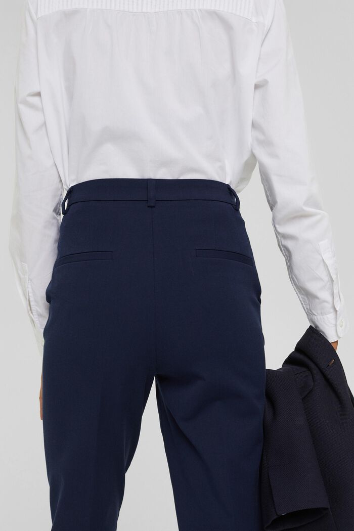 Cotton-blend stretch trousers, NAVY, detail image number 6