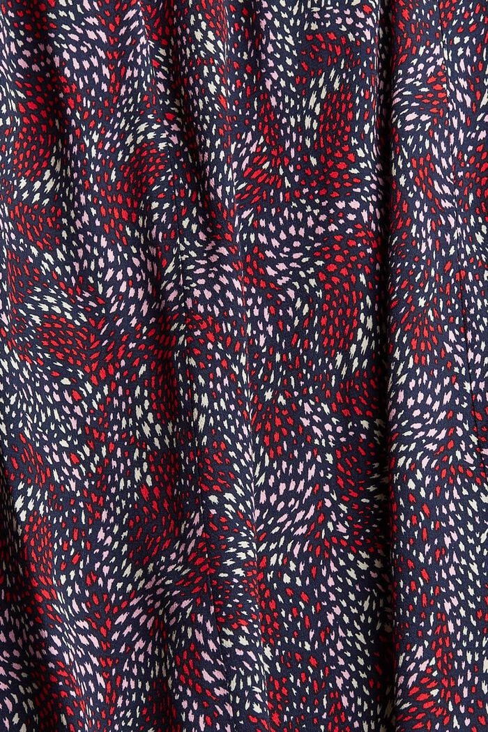 Printed skirt, LENZING™ ECOVERO™, NAVY, detail image number 4