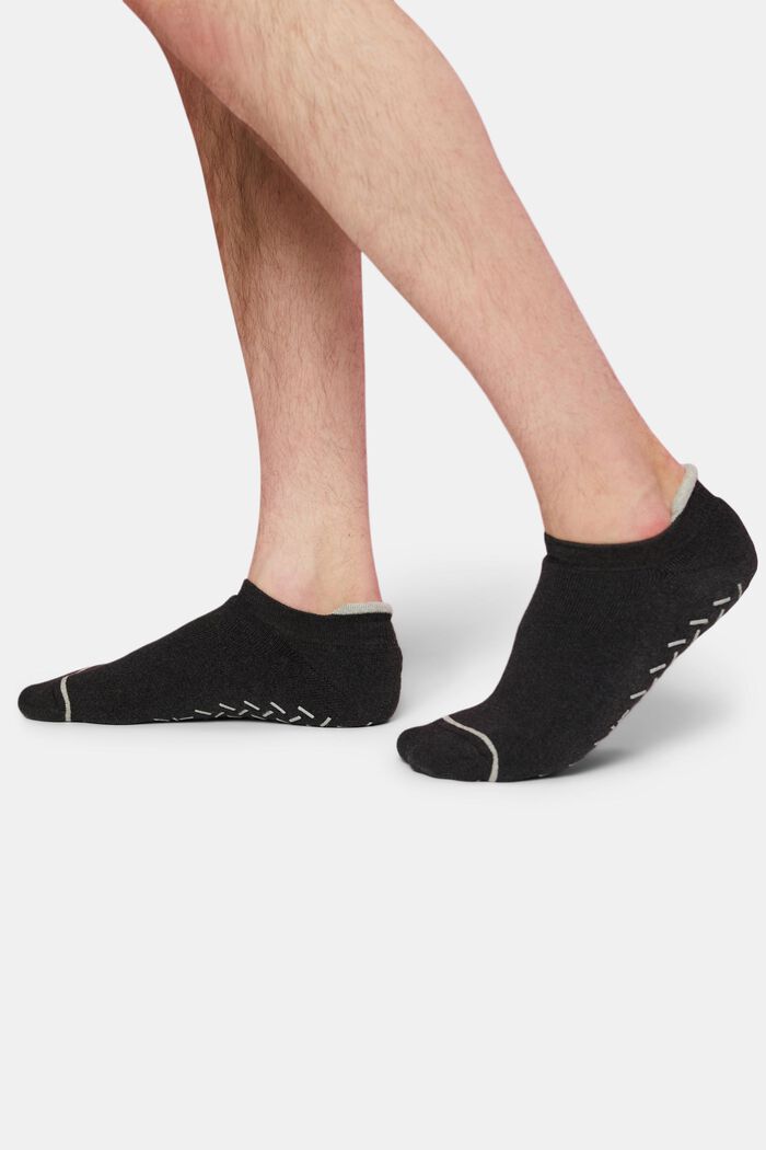 Non-Slip Short Socks, ANTHRACITE MELANGE, detail image number 1