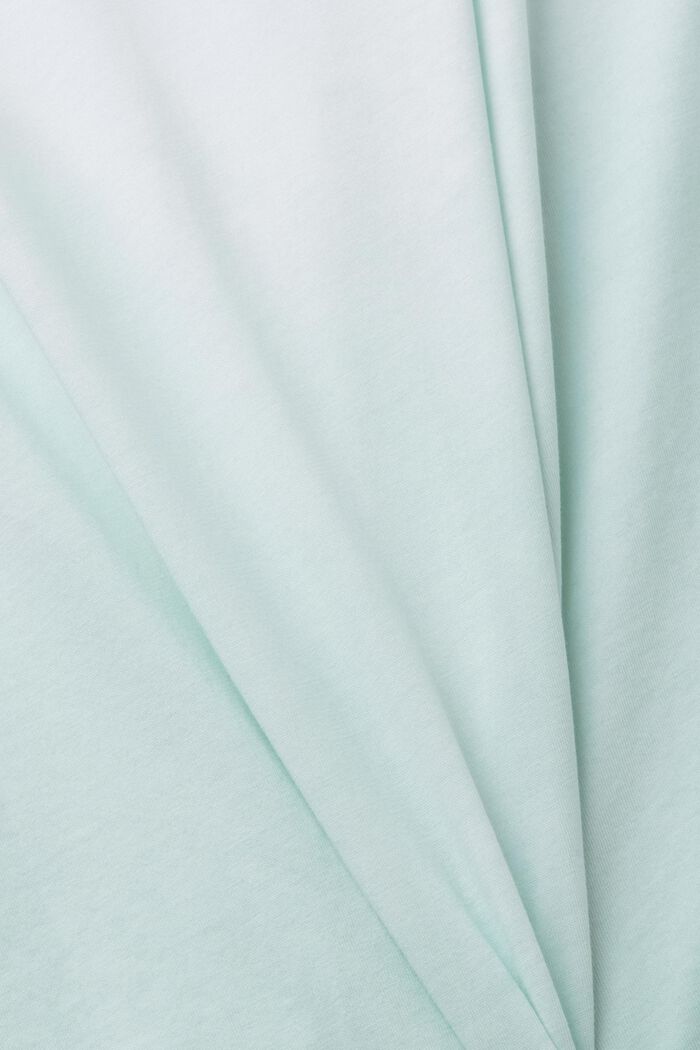 Two-tone fade-dyed T-shirt, LIGHT AQUA GREEN, detail image number 5