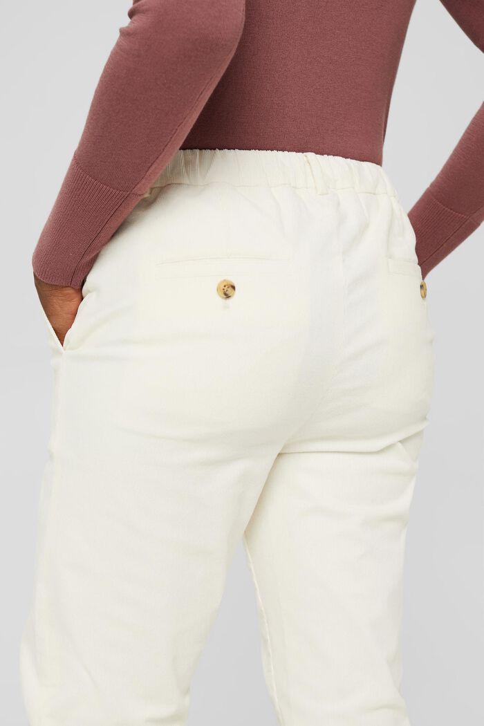 Pull-on needlecord chinos, OFF WHITE, detail image number 2