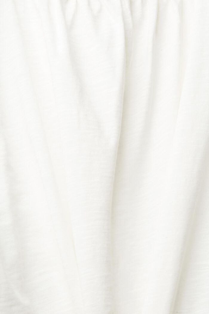 T-shirt with flounce sleeves in broderie anglaise, OFF WHITE, detail image number 4