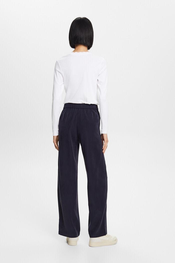 High-Rise Wide Leg Pants, NAVY, detail image number 3