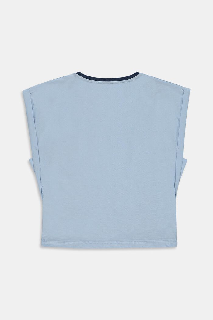 Cactus print T-shirt made of 100% cotton, BLUE LAVENDER, detail image number 1