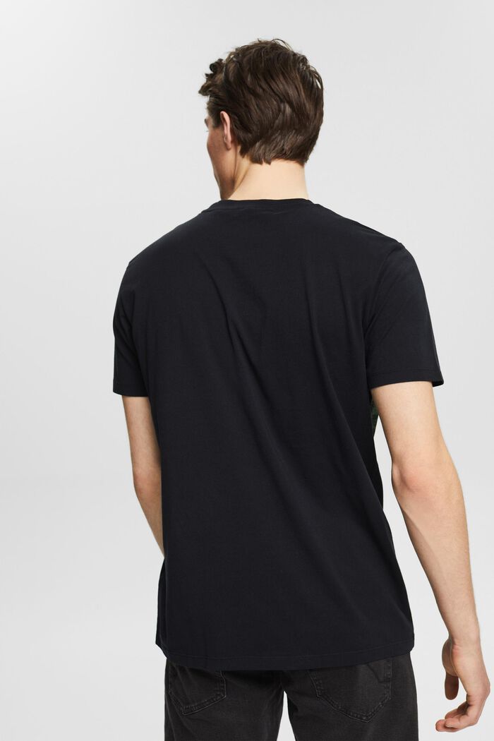 Jersey T-shirt with a print, BLACK, detail image number 3